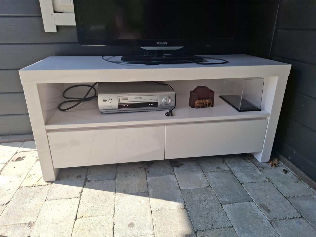 Tv dressoir hoogglans wit