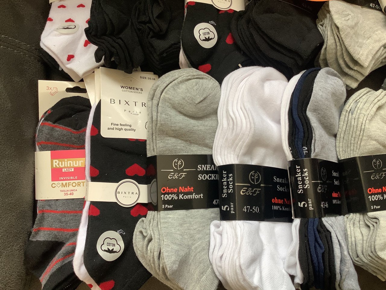 Restpartij sneaker sokken. ( partij 172)
