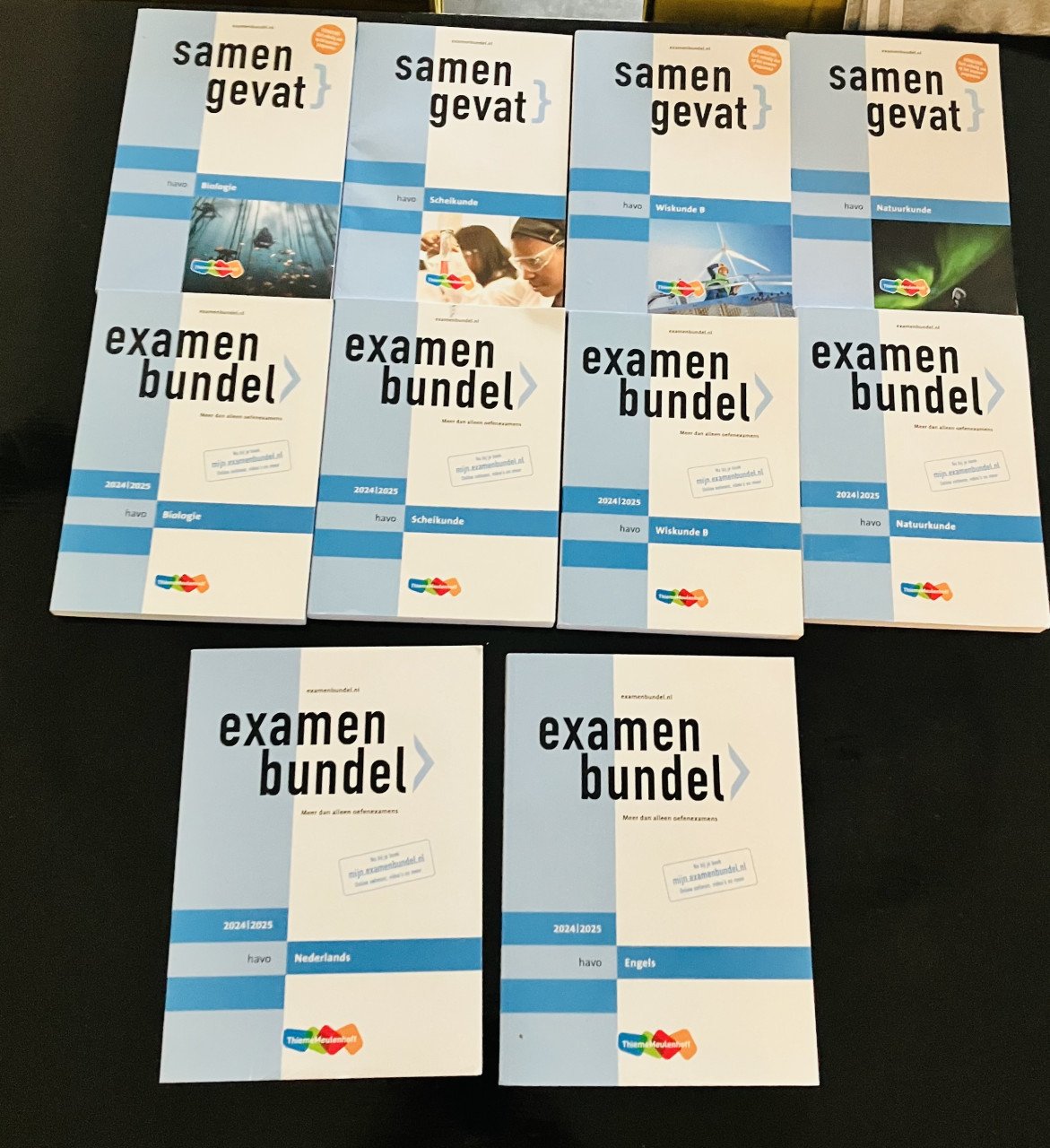 Examenbundel & samengevat, HAVO, Wis B, Nat, Schei, Bio, Nld, Engels