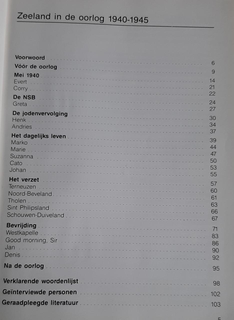 Zeeland in de oorlog 1940 – 1945, door Tine Visser en Ar Visser