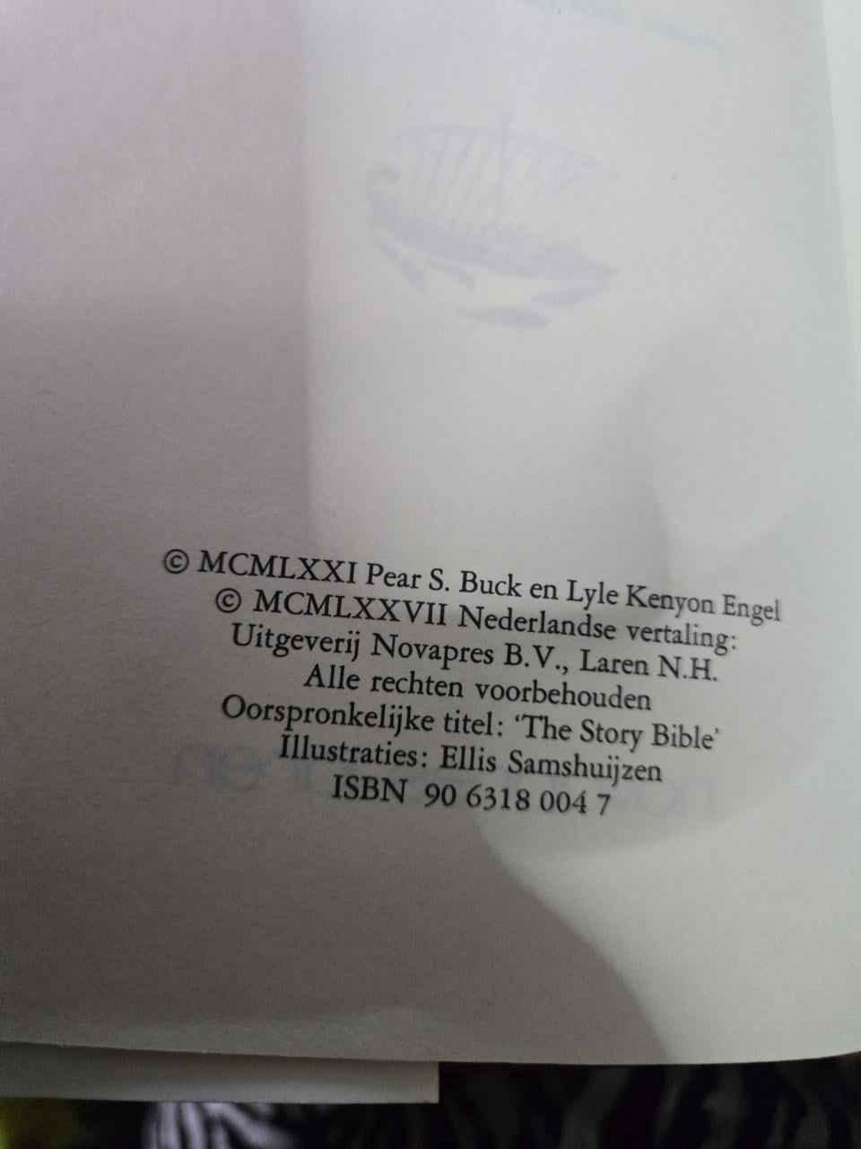 Boek Pearl S.Buck vertelt uit de Bijbel 1977 1e druk