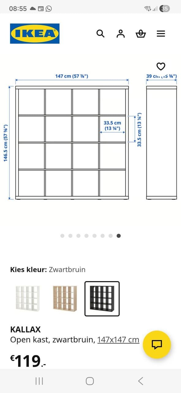 Kallax kast (2 stuks)