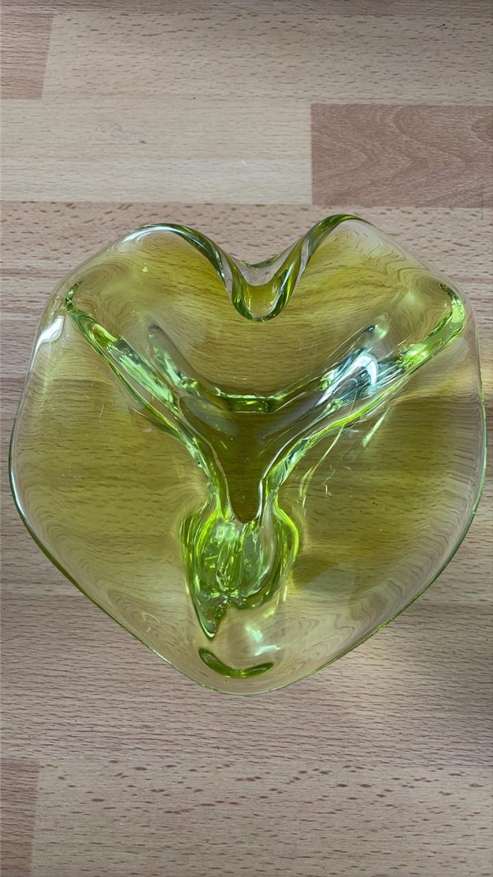 Vintage Chřibská Kunstglas Schaal – Josef Hospodka Jaren '60
