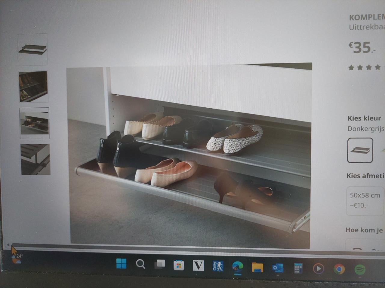 Uittrekbaar schoenenrek Komplement