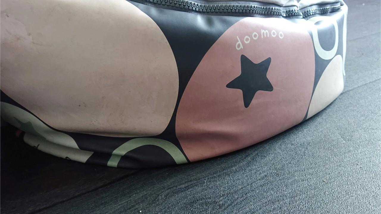 Doomoo zitzak roze/ster Stone Pink met verkleiner