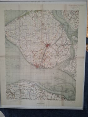 Topografische overzichtskaart van Walcheren en Breskens– situatie 1912 –