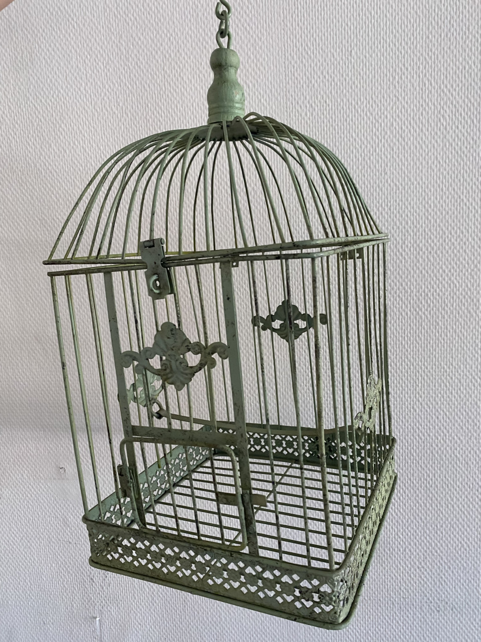 Vintage vogelkooi groen