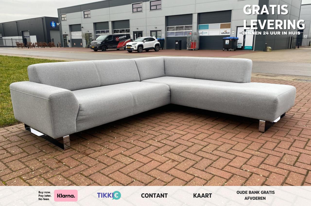 Montèl Viano Hoekbank-Grijze Lounge Hoekbank-Moderne Uitstraling