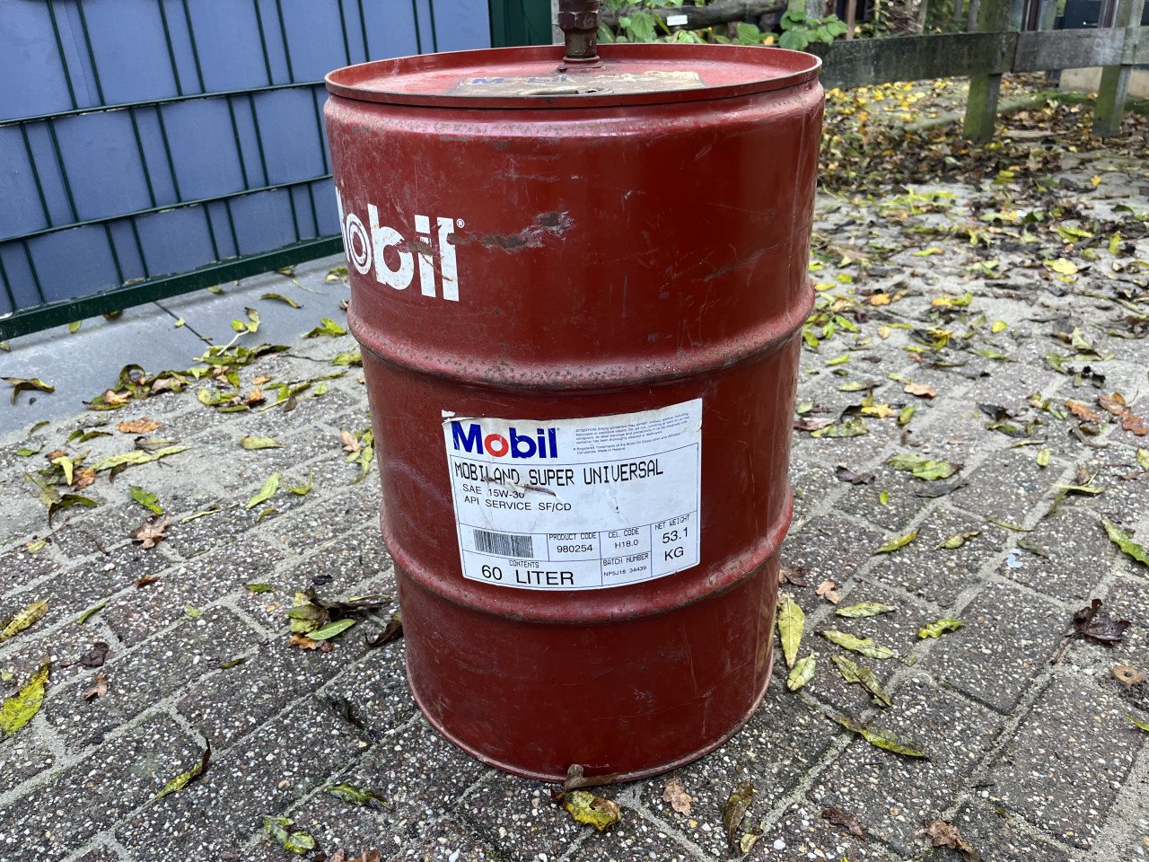 Brandstofvat met kraan MOBIL 60 liter
