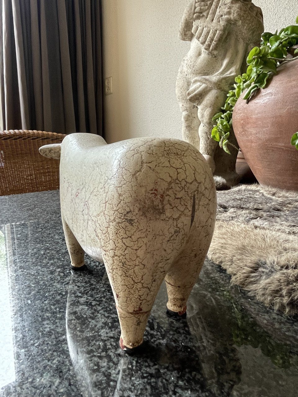 Oude kerststal schapen
