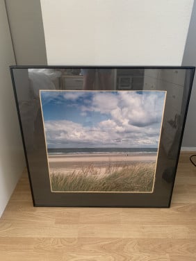 2 Ingelijste zee/strandgezichten