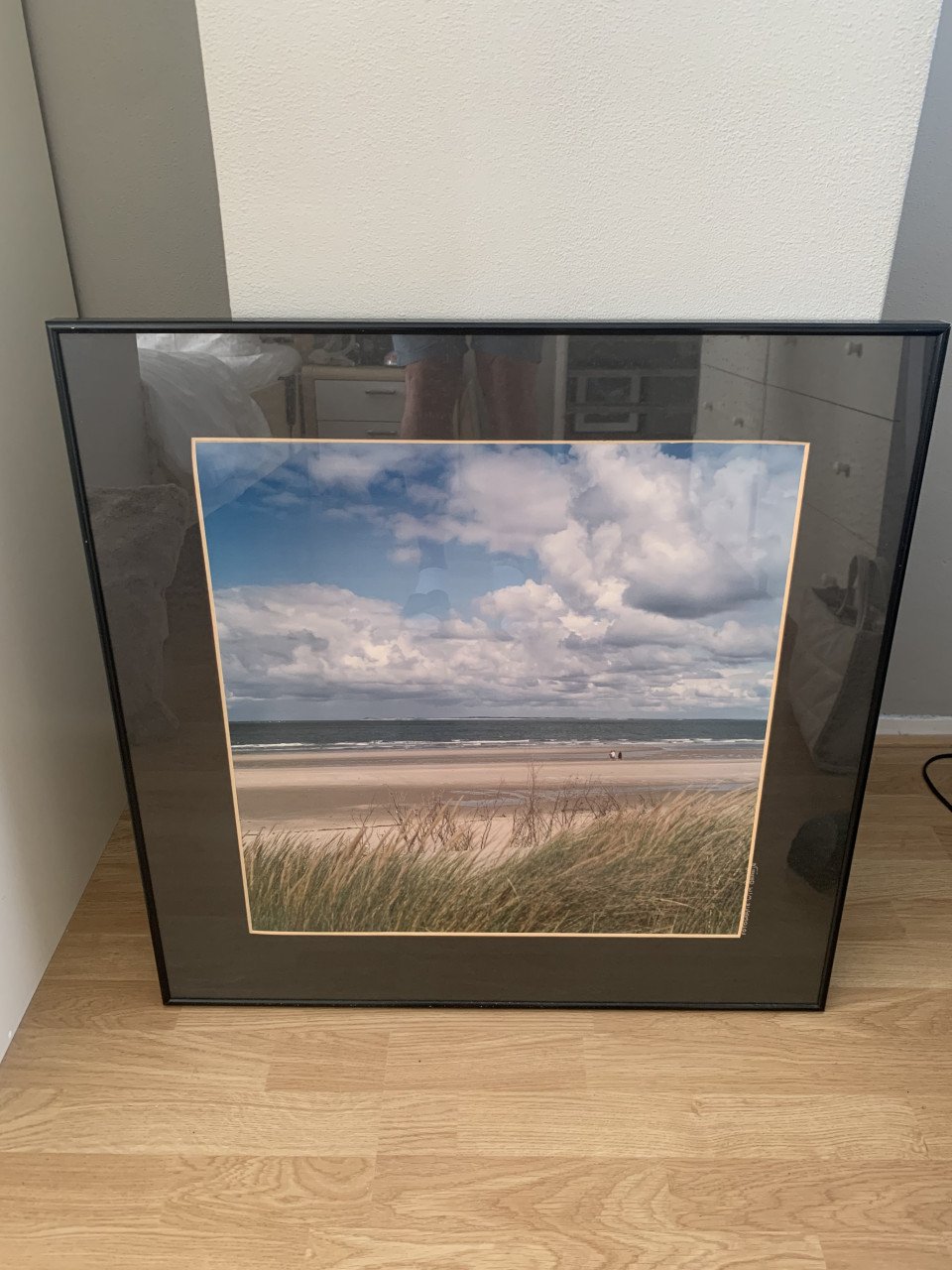 2 Ingelijste zee/strandgezichten