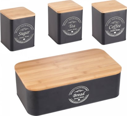 Herzberg 4-Delige Brooddozenset lunchbox broodtrommel met Bussen - Mat Zwar