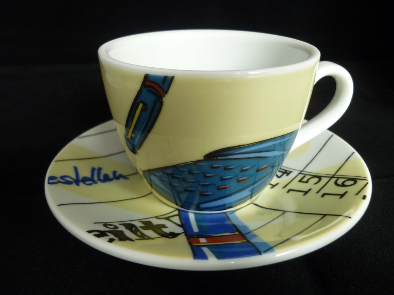 Set van 2 kop en schotel Arzberg Kunst Collectie