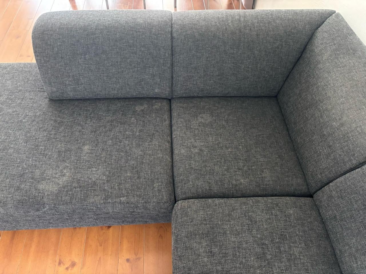 Bank antraciet L vorm