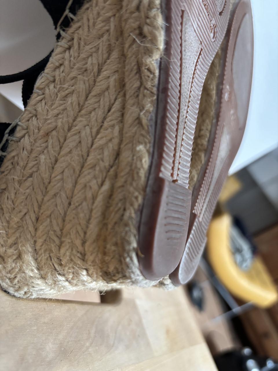 Manfield zwarte espadrilles maat 37