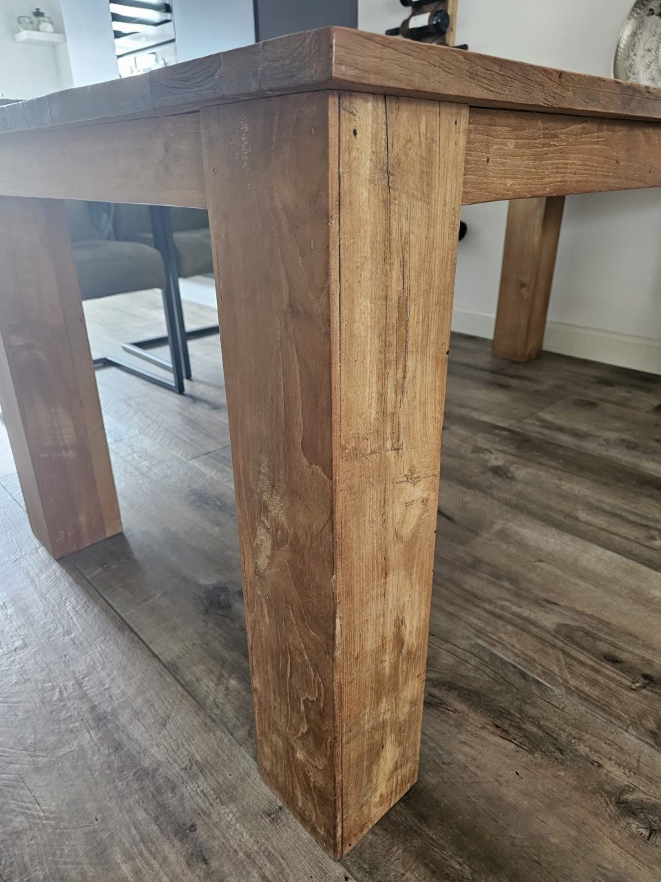 Teakhouten eettafel 200x100