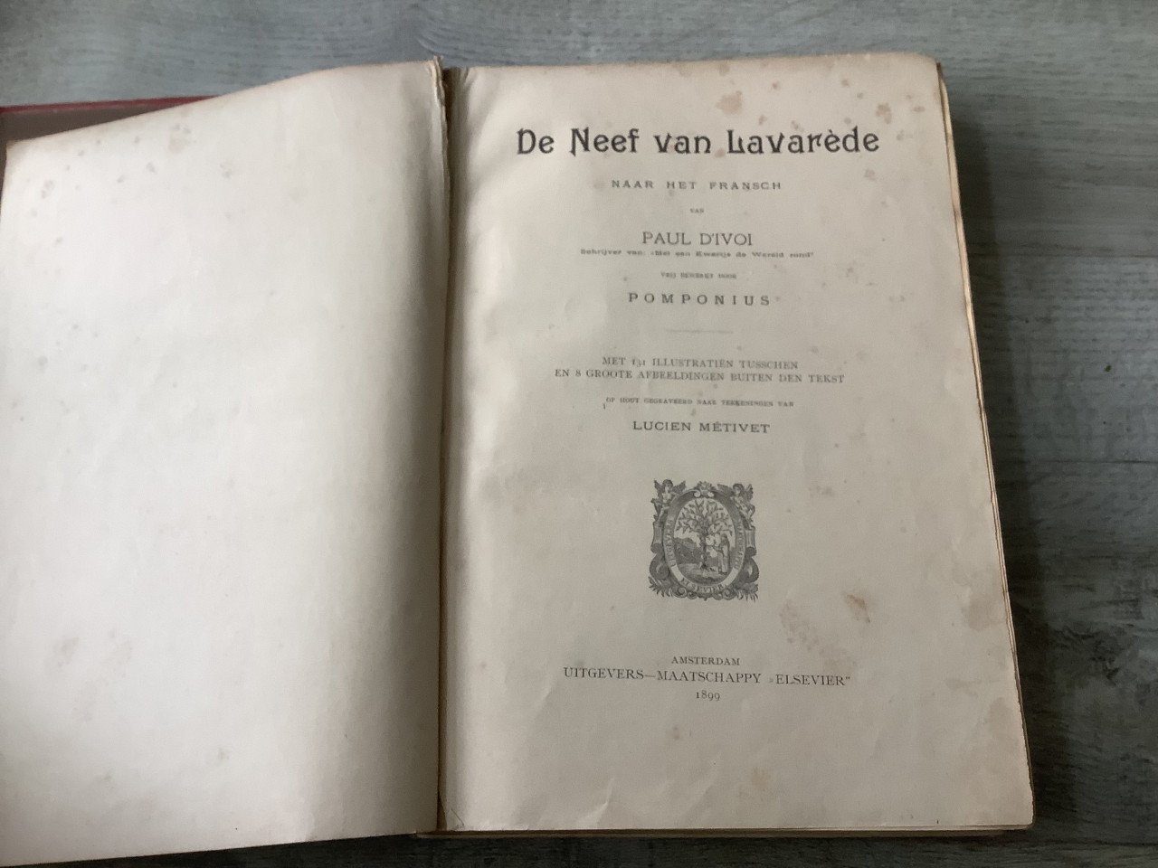 Boek Uitgevers Elsevier 1899 - De Neef van Lavarede! - Paul D’Ivoi