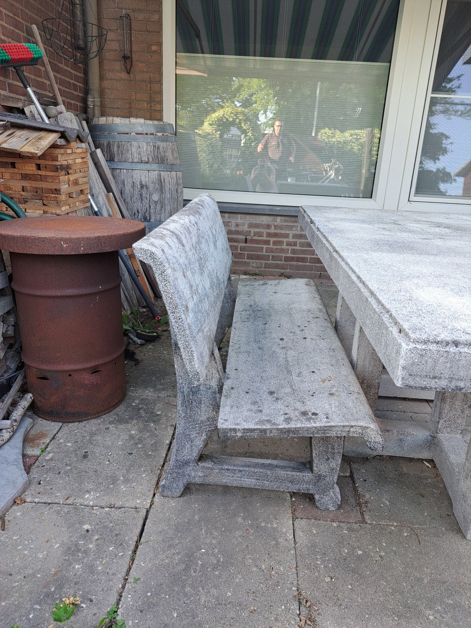 StenenTuintafel en bankje