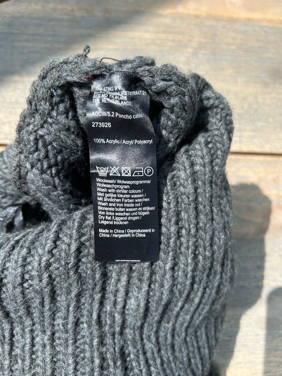 Poncho dames one-size
