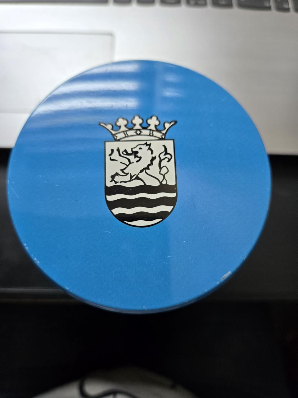 Blik Zeeuwse Roomboter Babbelaars,  H11.5 Ø 9cm L.J. Joosse