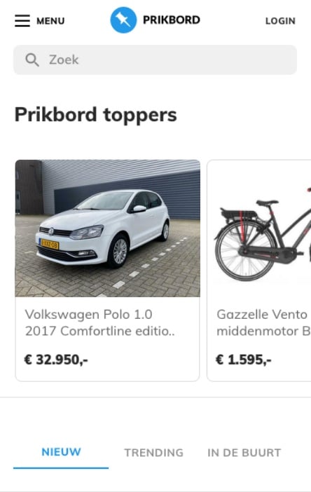 Prikbord toppers op mobiel